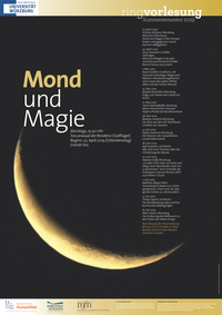Poster zur Ringvorlesung "Mond und Magie" m SS 2019.